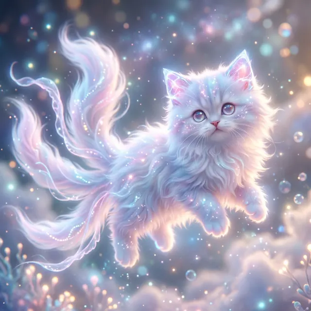 07. 水母糖 (Jellicat) —— 幻彩深海长毛猫