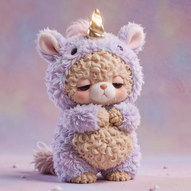 03. 香芋紫角兽小泰迪 (Purple Unicorn Teddy)