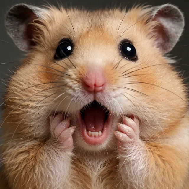 13. 经典《呐喊》金丝熊 (Shocked Dwarf Hamster)