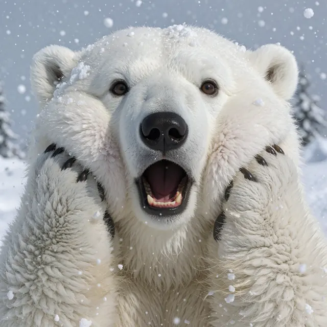17. 瞳孔地震小北极熊 (Terrified Polar Cub)